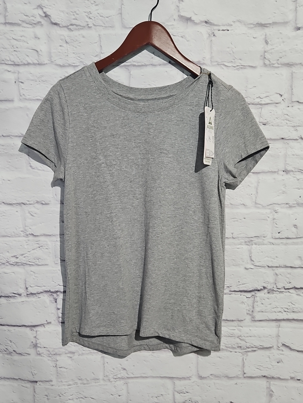 Ascend Light Gray Short Sleeve Crewneck Tee